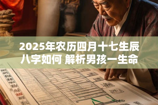 2025年农历四月十七生辰八字如何 解析男孩一生命运