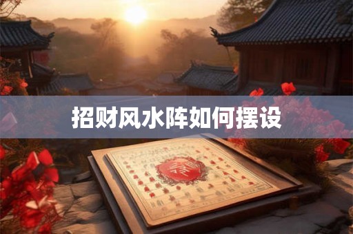 招财风水阵如何摆设