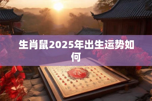 生肖鼠2025年出生运势如何
