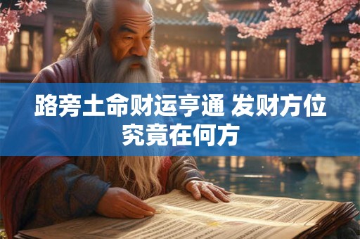 路旁土命财运亨通 发财方位究竟在何方