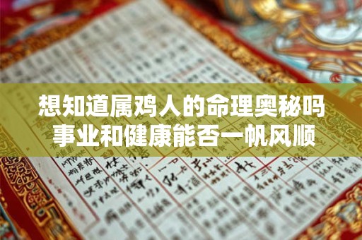 想知道属鸡人的命理奥秘吗 事业和健康能否一帆风顺