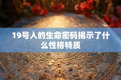 19号人的生命密码揭示了什么性格特质