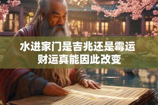 详细阅读:水进家门是吉兆还是霉运 财运真能因此改变 水进家门是吉兆还是霉运 财运真能因此改变