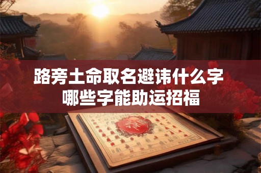 路旁土命取名避讳什么字 哪些字能助运招福