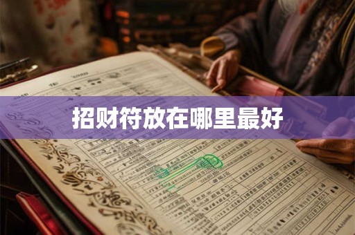 招财符放在哪里最好