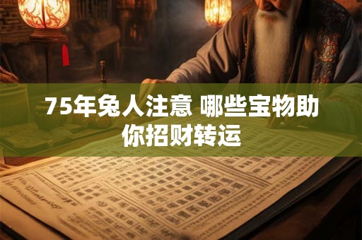 75年兔人注意 哪些宝物助你招财转运