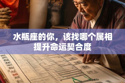 水瓶座的你，该找哪个属相提升命运契合度