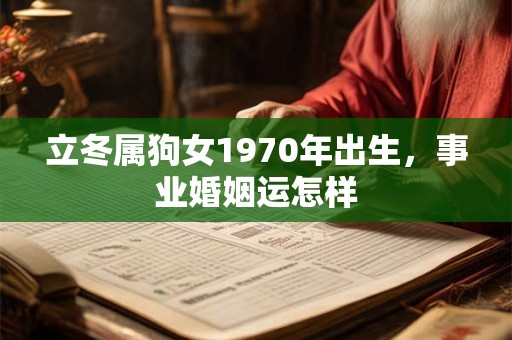 立冬属狗女1970年出生，事业婚姻运怎样