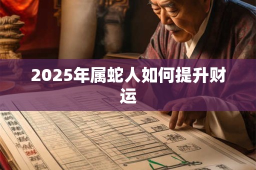 2025年属蛇人如何提升财运