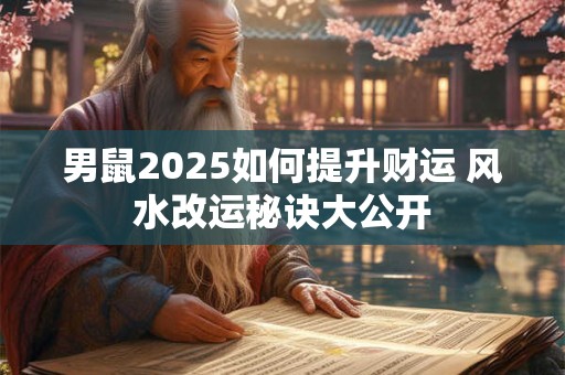 男鼠2025如何提升财运 风水改运秘诀大公开