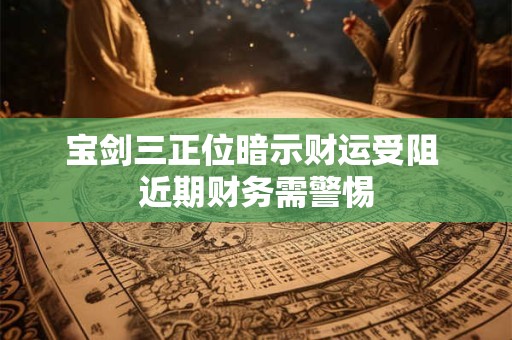 宝剑三正位暗示财运受阻 近期财务需警惕