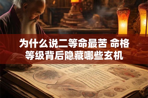 为什么说二等命最苦 命格等级背后隐藏哪些玄机