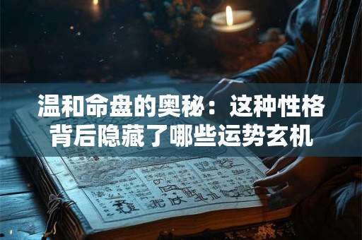 温和命盘的奥秘：这种性格背后隐藏了哪些运势玄机