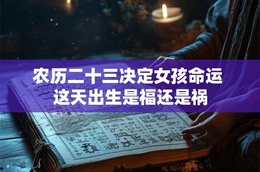 农历二十三决定女孩命运 这天出生是福还是祸