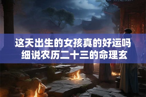 这天出生的女孩真的好运吗 细说农历二十三的命理玄机
