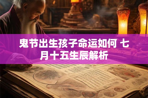 鬼节出生孩子命运如何 七月十五生辰解析