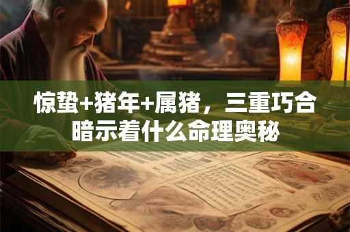 惊蛰+猪年+属猪，三重巧合暗示着什么命理奥秘