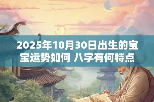 2025年10月30日出生的宝宝运势如何 八字有何特点