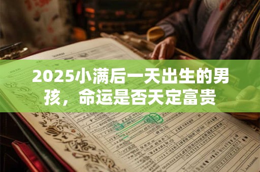 2025小满后一天出生的男孩，命运是否天定富贵