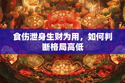 食伤泄身生财为用，如何判断格局高低