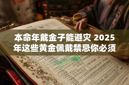本命年戴金子能避灾 2025年这些黄金佩戴禁忌你必须知道