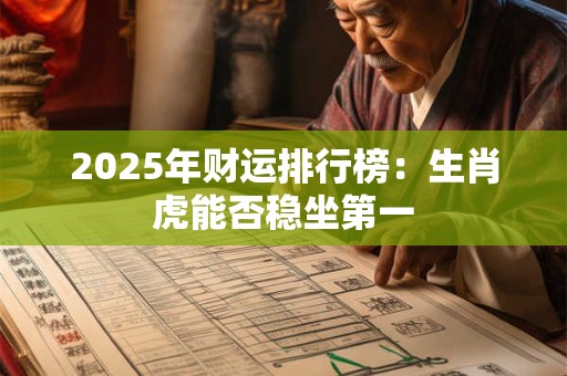 2025年财运排行榜：生肖虎能否稳坐第一