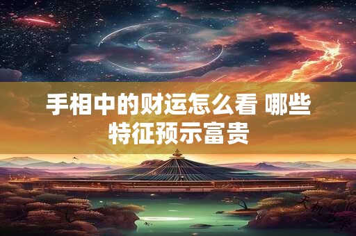 手相中的财运怎么看 哪些特征预示富贵