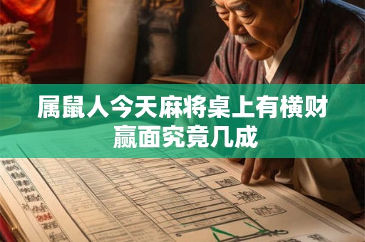 属鼠人今天麻将桌上有横财 赢面究竟几成