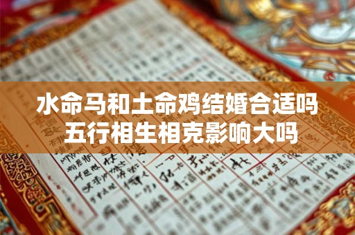 水命马和土命鸡结婚合适吗 五行相生相克影响大吗