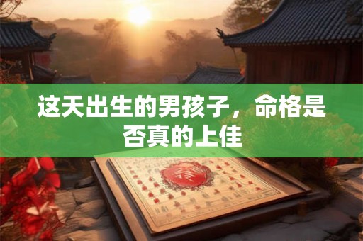 这天出生的男孩子，命格是否真的上佳