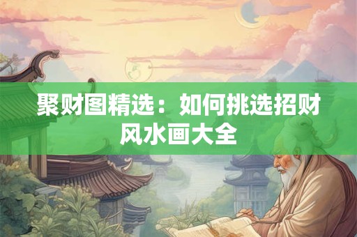 聚财图精选：如何挑选招财风水画大全