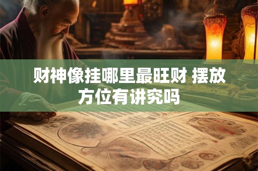 财神像挂哪里最旺财 摆放方位有讲究吗