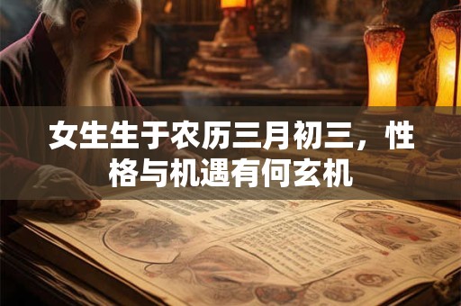 女生生于农历三月初三，性格与机遇有何玄机