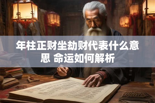 年柱正财坐劫财代表什么意思 命运如何解析