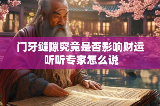 门牙缝隙究竟是否影响财运 听听专家怎么说