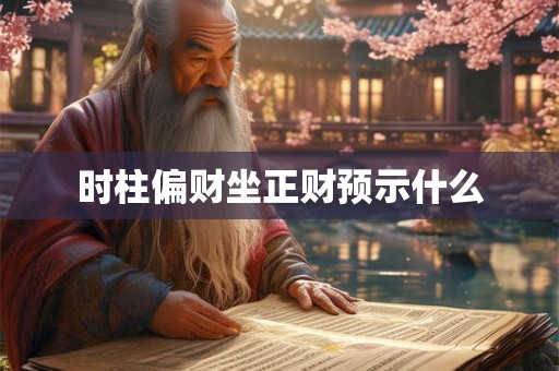 时柱偏财坐正财预示什么