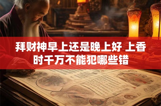 拜财神早上还是晚上好 上香时千万不能犯哪些错 拜财神早上还是晚上好 上香时千万不能犯哪些错