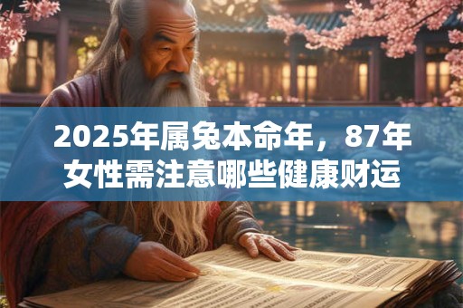 2025年属兔本命年,87年女性需注意哪些健康财运 2025年属兔本命年,87年女性需注意哪些健康财运