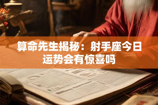 算命先生揭秘：射手座今日运势会有惊喜吗