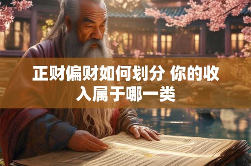 正财偏财如何划分 你的收入属于哪一类