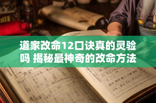 道家改命12口诀真的灵验吗 揭秘最神奇的改命方法