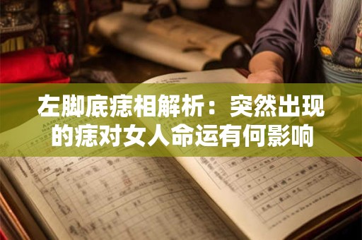 左脚底痣相解析：突然出现的痣对女人命运有何影响