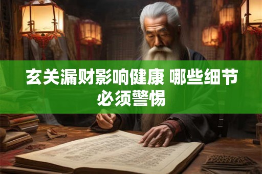 玄关漏财影响健康 哪些细节必须警惕