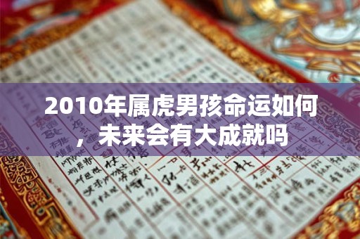 2010年属虎男孩命运如何，未来会有大成就吗