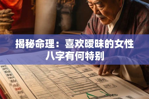 揭秘命理：喜欢暧昧的女性八字有何特别