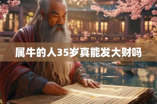 属牛的人35岁真能发大财吗