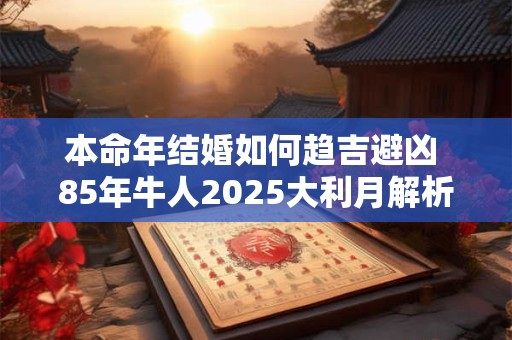 本命年结婚如何趋吉避凶 85年牛人2025大利月解析