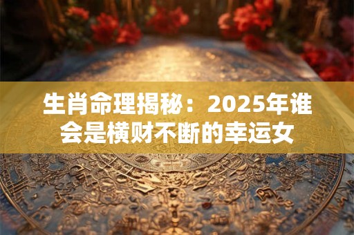 生肖命理揭秘：2025年谁会是横财不断的幸运女