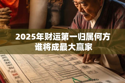 2025年财运第一归属何方 谁将成最大赢家