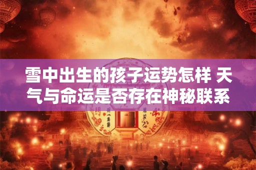 雪中出生的孩子运势怎样 天气与命运是否存在神秘联系